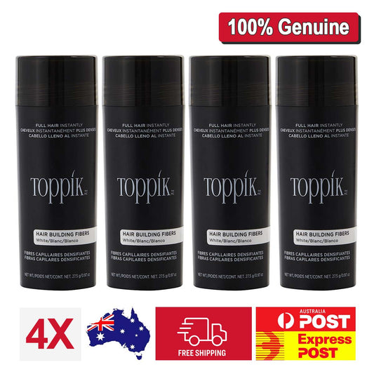 4X Toppik Hair Loss Building Fibers Alopecia Keratin Thicker Concealer Line White