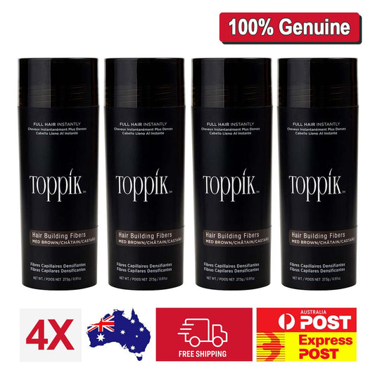 4X Toppik Hair Loss Building Fibers Alopecia Keratin Thicker Concealer Line Medium Brown